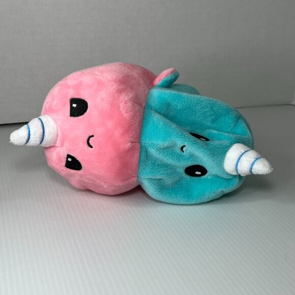 Teeturtle Reversible Norwall 5" Stuffed Plush Mood Face Happy Sad Norwall - Picture 1 of 5